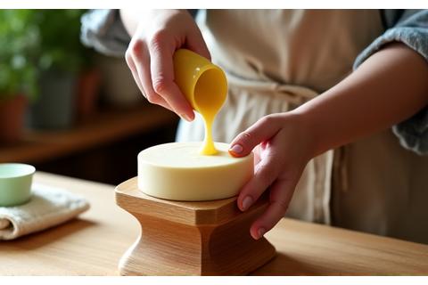 手作り石鹸の製造風景